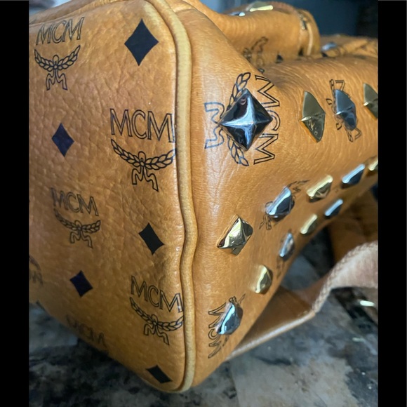 MCM Large Visetos Stark studded Backpack - Picture 8 of 12